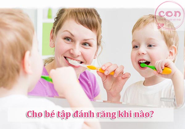 Cho bé tập đánh răng khi nào